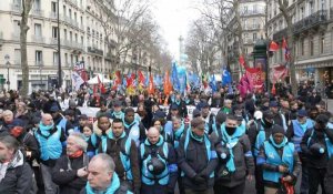 Départ de la manifestation parisenne contre la réforme des retraites