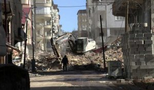 Turquie: images des ruines et des décombres à Pazarcik, située près de l'épicentre du séisme