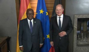La chancelier allemand Olaf Scholz rencontre le président du Ghana Nana Akufo-Addo