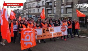 VIDÉO. Réforme des retraites. A Saint-Brieuc, la manifestation se termine devant les Champs