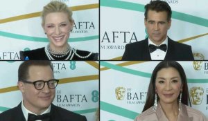 Les nominés pour les prix d'interprétation foulent le tapis rouge des BAFTA Awards