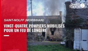 VIDEO. Un incendie se déclare dans une longère à Saint-Nolff