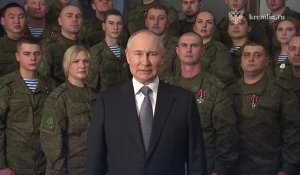 "La justesse morale et historique est de notre côté", dit Poutine dans ses voeux du Nouvel an