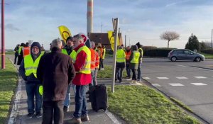 Manifestation contre le passage des poids lourds à Villers-Pol
