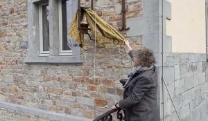 Inauguration d'une cloche de Tellin au château de Mirwart (Saint-Hubert)