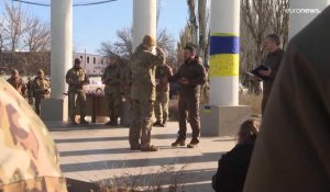 "Il est impossible de tuer l'Ukraine", déclare Volodymyr Zelensky lors de sa visite à Kherson
