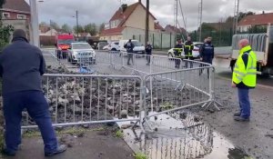 Calais : le mur d’une maison délabrée s’effondre