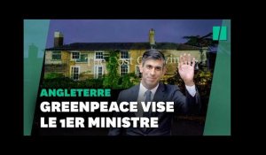 Greenpeace projette son documentaire sur la maison de Rishi Sunak