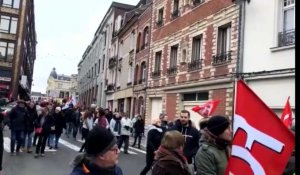 Manifestation contre la réforme des retraites à Saint-Quentin
