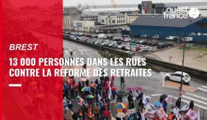 VIDÉO. 13 000 personnes ont battu le pavé contre la réforme des retraites à Brest