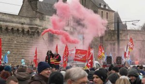 Réforme des retraites : début de la manifestation à Nantes