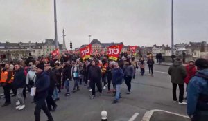Manifestation à Compiègne contre la réforme des retraites