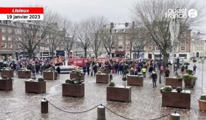 VIDÉO. Grève du 19 janvier : à Lisieux, des centaines de personnes se rassemblent contre la réforme des retraites