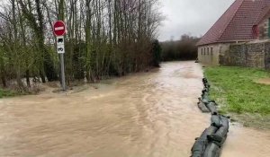 A Leubringhen, la rue de Balcourt sous l’eau