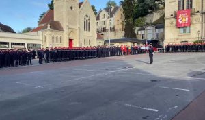 Cérémonie du 110e congrès départemental des sapeurs-pompiers de l'Aisne à Château-Thierry