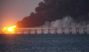 Explosion sur le pont de Crimée : Vladimir Poutine accuse Kyiv d'avoir commis un "acte terroriste"