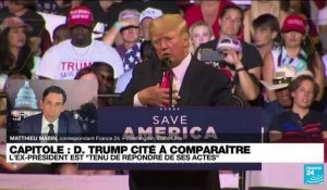 Analyse: Trump cité à comparaître par la commission d'enquête parlementaire sur l'assaut du Capitole