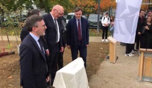 Inauguration de l'esplanade Samuel Paty, à la cité scolaire d'Amiens nord, vendredi 14 octobre 2022.