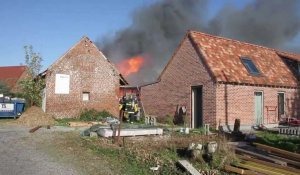 Incendie dans un corps de ferme en travaux à Steenwerck