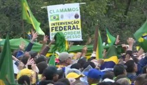 Rassemblent pro-Bolsonaro à Sao Paulo pour une intervention militaire