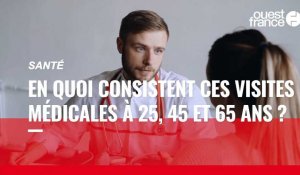 VIDÉO. Santé : en quoi consistent ces visites médicales à 25, 45 et 65 ans ?