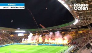 VIDÉO. L’incroyable feu d’artifices lancé en tribune Loire lors de FC Nantes - Qarabag