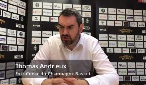 L'analyse de l'entraîneur du Champagne Basket après la victoire contre Orléans