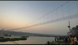 En Inde, l'effondrement d'un pont suspendu fait au moins 132 morts