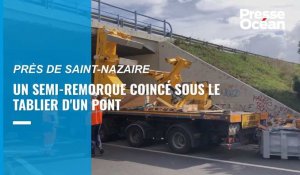 VIDEO. Un semi-remorque percute le tablier d’un pont à Montoir-de-Bretagne