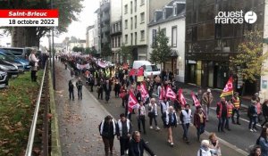 Grève du 18 octobre : plus d’un millier de personnes dans les rues de Saint-Brieuc 