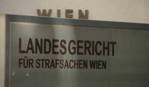 Images extérieures du tribunal de Vienne à l'ouverture du procès de la fusillade de novembre 2020