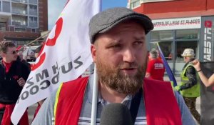 Interview de Gauthier Delcambre, aide-soignant à l’hôpital maritime de Zuydcoote lors de la manifestation du 18 octobre à Dunkerque