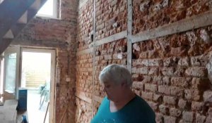 Visite de la maison de Nadine Bomboire à Verviers après les inondations de juillet 2021