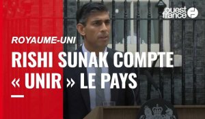 VIDÉO. Royaume-Uni : le nouveau Premier ministre Rishi Sunak compte « unir » le pays