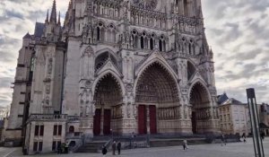 Exercice de sauvegarde des œuvres de la cathédrale d'Amiens