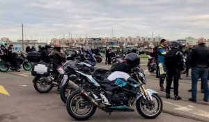 Départ du Moto Club Red Zone vers l'Enduropale