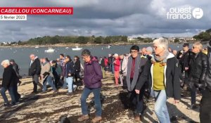 VIDÉO. 600 manifestants pour demander l’ouverture du sentier littoral du Cabellou, à Concarneau