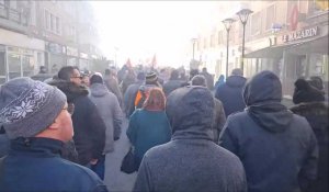 Ambiance lors de la grève de Calais mardi 7 février contre la réforme des retraites