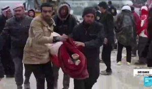 Syrie : des rescapés du séisme sous le choc