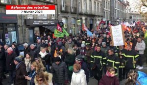 VIDÉO. À Morlaix, 4 000 personnes mobilisées à la grève du 7 février contre la réforme des retraites