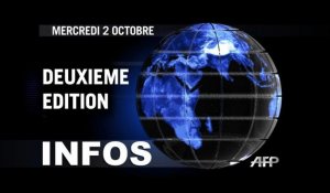 AFP - Le JT, 2e édition du mercredi 2 octobre