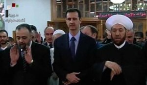 Syrie: Assad dans une mosquée de Damas pour l'Aïd al-Adha
