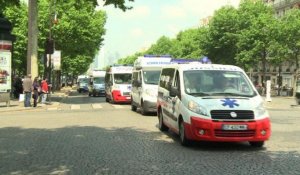 Journée d'action des ambulanciers à Paris