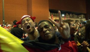 Mondial: la joie des supporters belges à Bruxelles