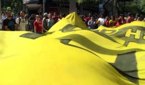 Petite manifestation anti-Coupe du Monde à Belo Horizonte