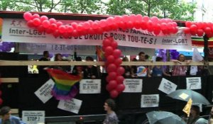 Une Gay Pride festive et revendicative sous la pluie