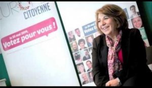 Candidate aux élections Européennes Corinne Lepage est en Interview