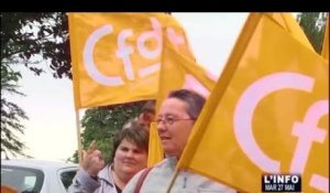 Téléperformance : Manifestation des salariés au Mans