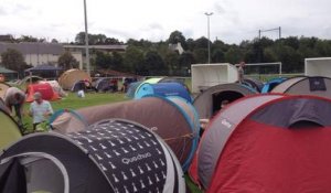 Installation des festivaliers au camping