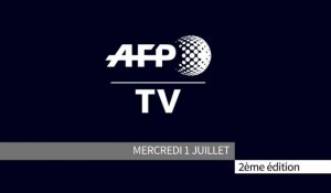AFP - Le JT, 2ème édition du mercredi 1er juillet. Durée: 01:50